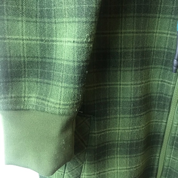 North Face Outbound Plaid Zip Fleece Hoodie Sage S - Picture 10 of 10